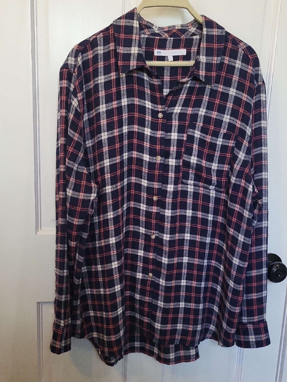 NWOT Southern Tide Navy, Pink & White Plaid Button-Down Shirt